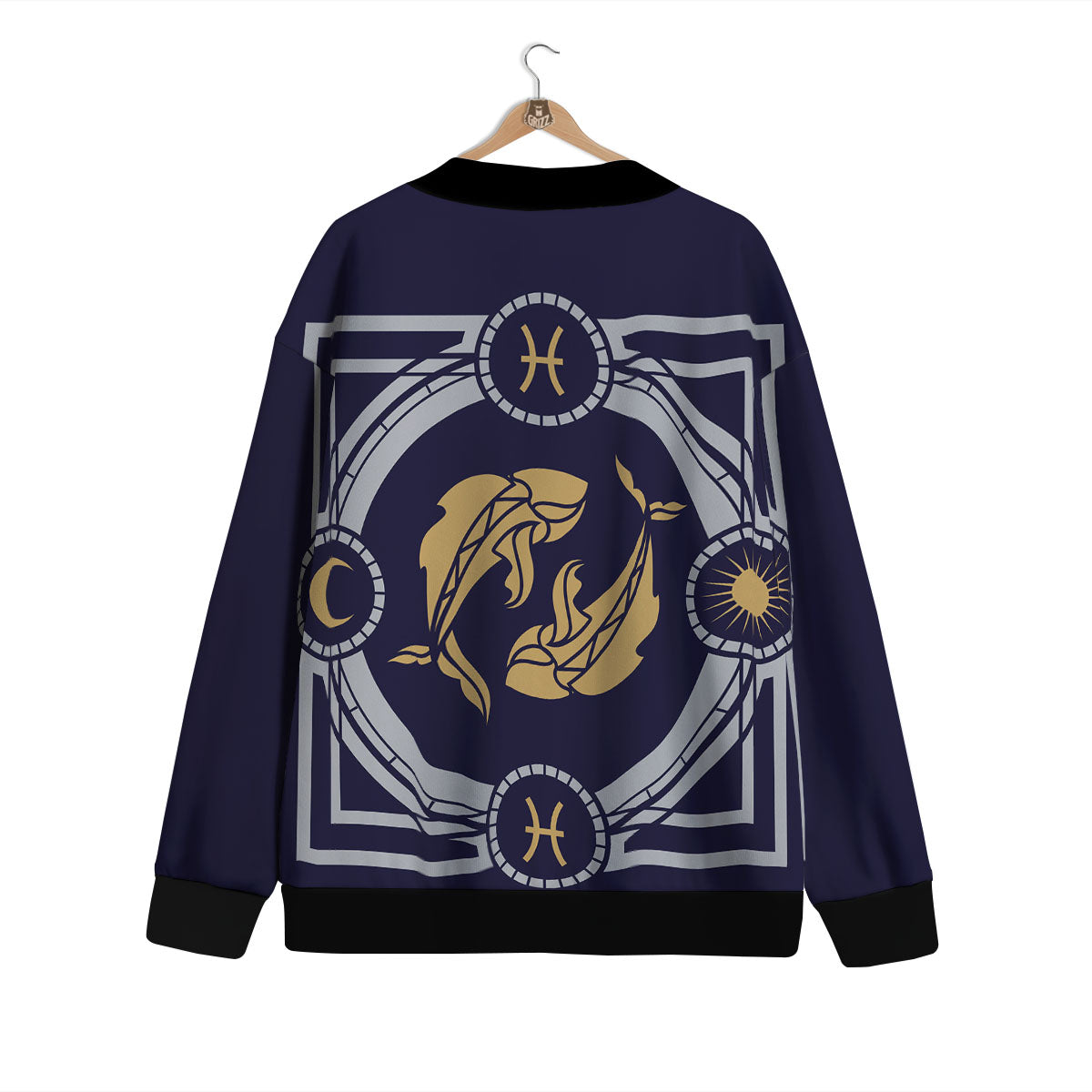 Pisces Sign Horoscope Print Cardigan-grizzshop