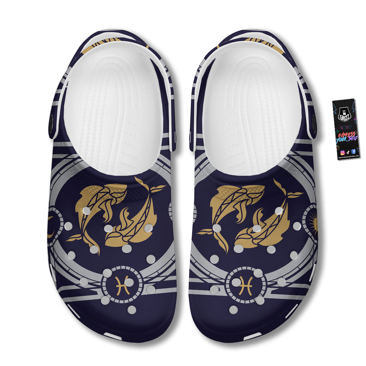 Pisces Sign Horoscope Print Clog-grizzshop