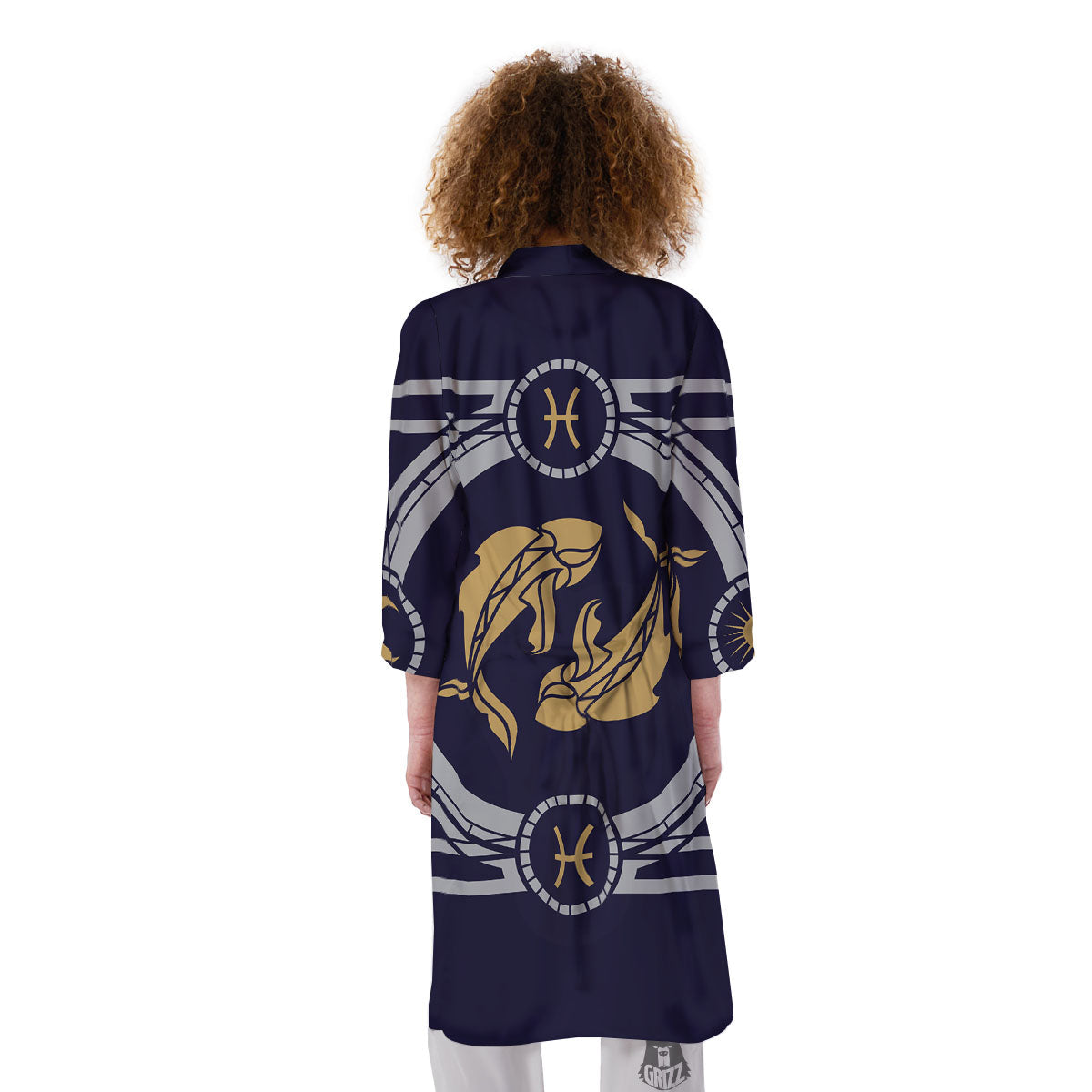 Pisces Sign Horoscope Print Kimono-grizzshop