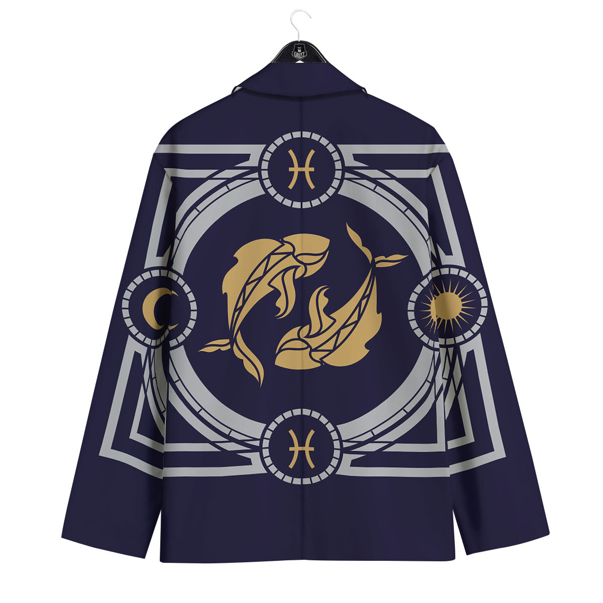 Pisces Sign Horoscope Print Men's Sport Coat-grizzshop