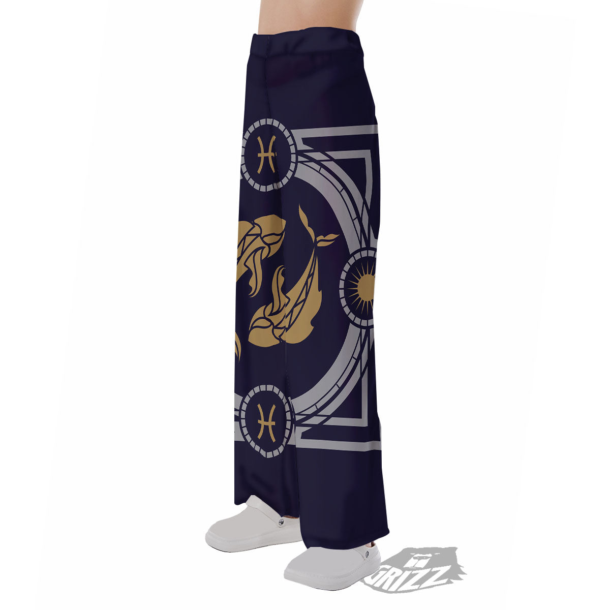 Pisces Sign Horoscope Print Pajama Pants-grizzshop