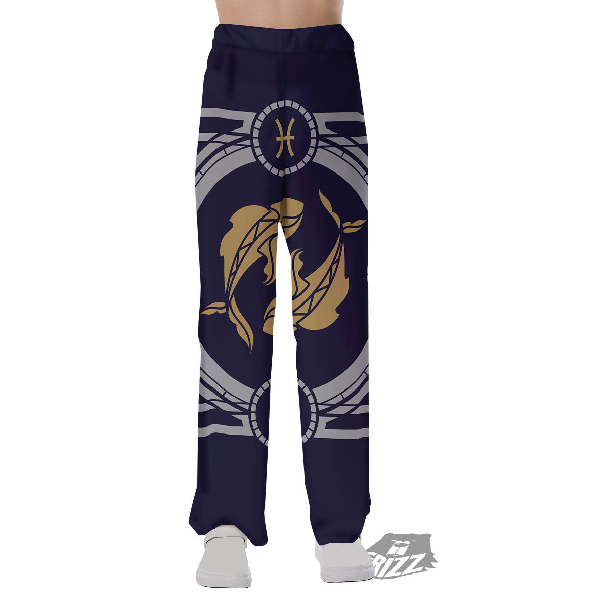 Pisces Sign Horoscope Print Pajama Pants-grizzshop