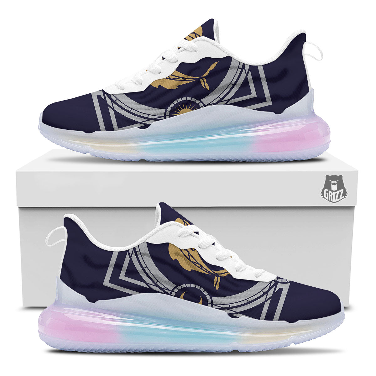 Pisces Sign Horoscope Print Running Sneakers-grizzshop