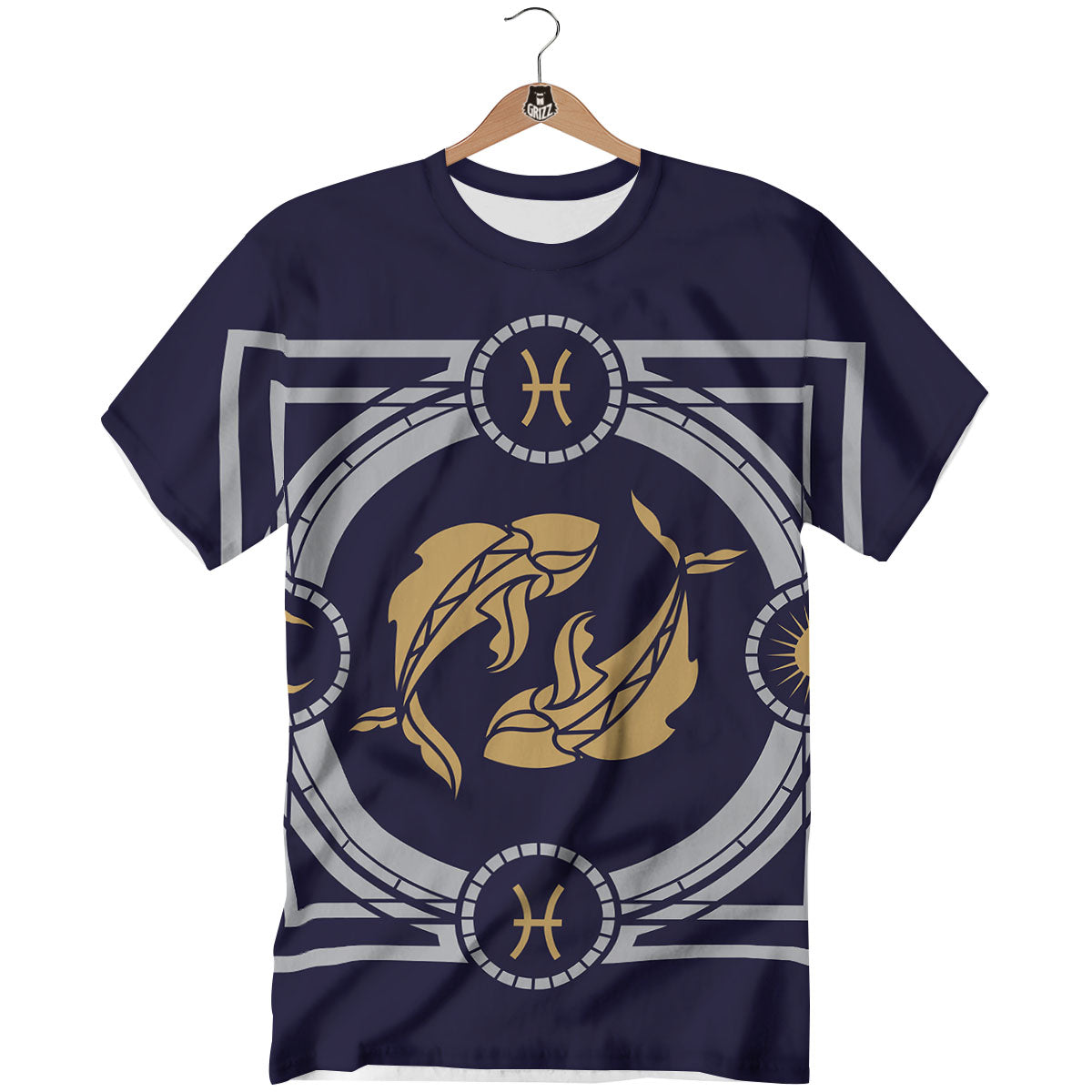 Pisces Sign Horoscope Print T-Shirt-grizzshop