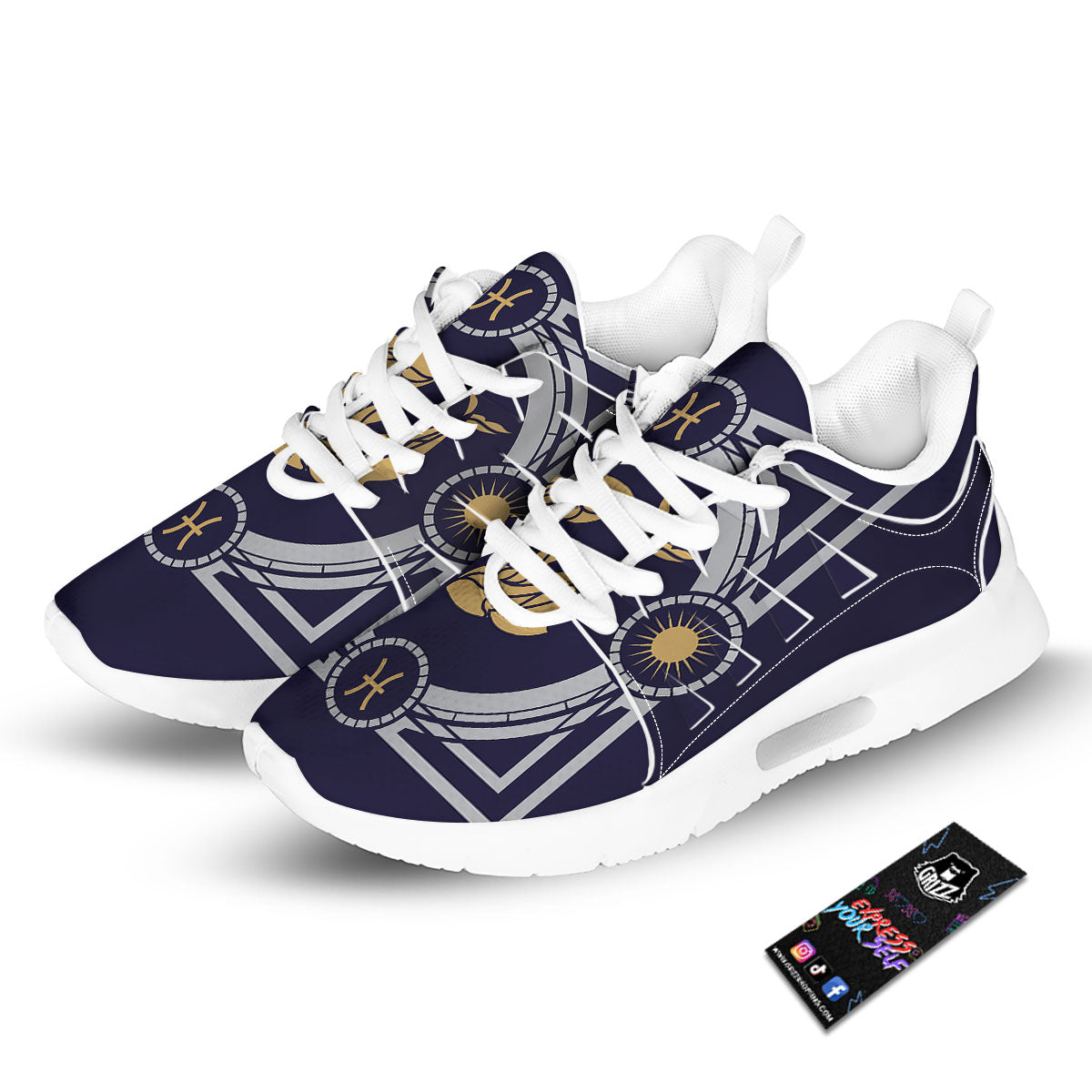 Pisces Sign Horoscope Print Tennis Shoes-grizzshop