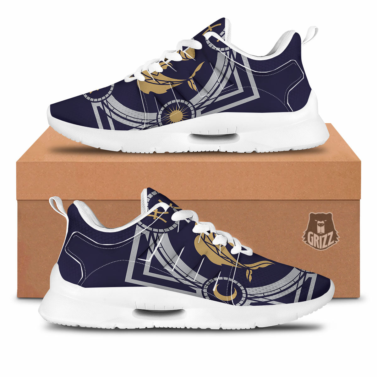 Pisces Sign Horoscope Print Tennis Shoes-grizzshop