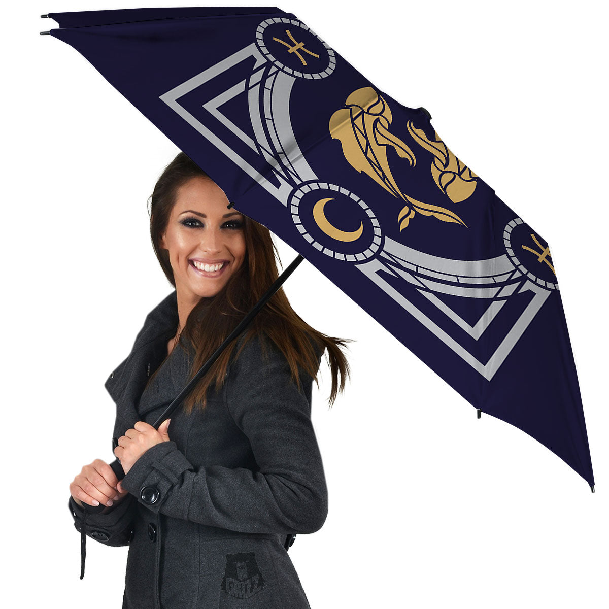 Pisces Sign Horoscope Print Umbrella-grizzshop