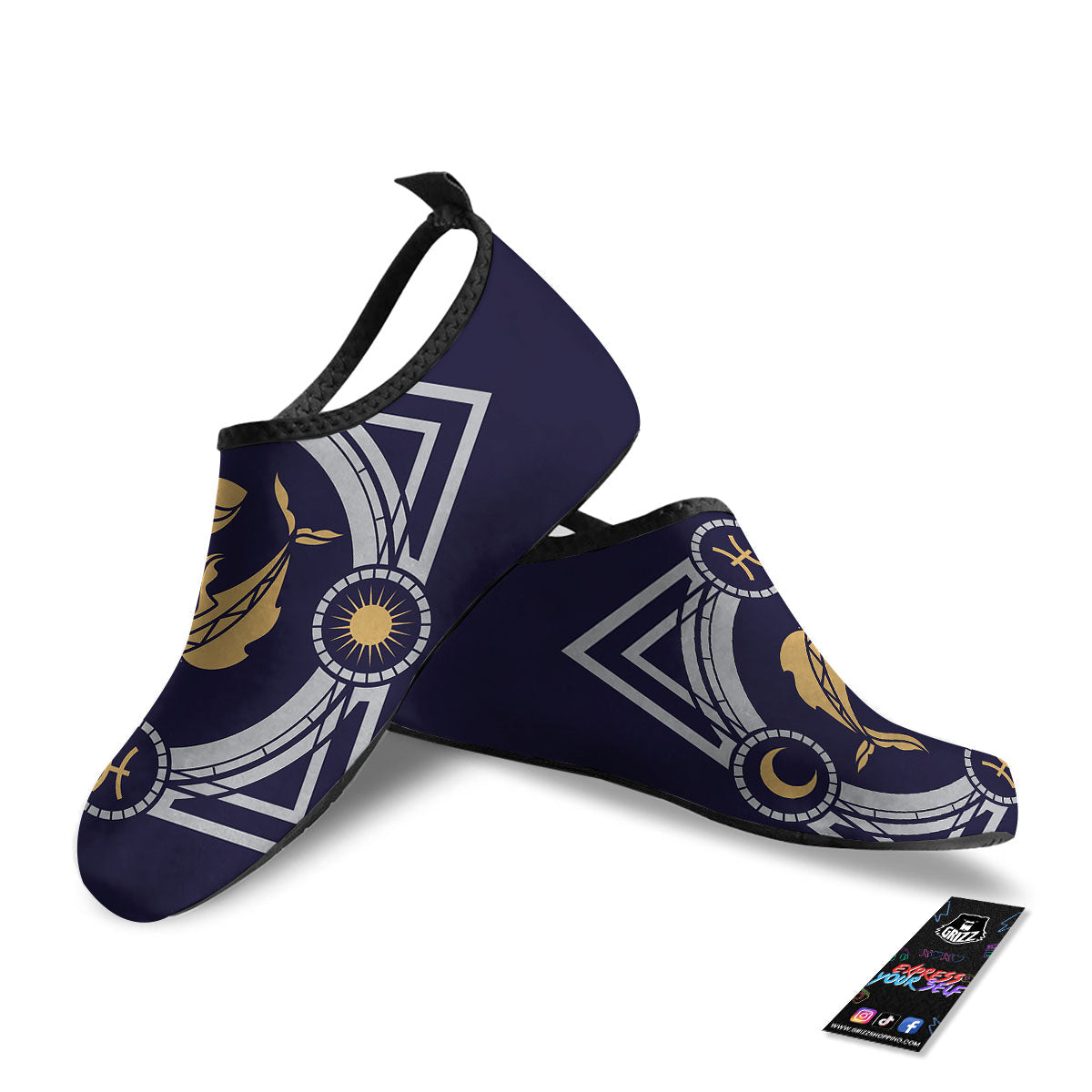 Pisces Sign Horoscope Print Water Shoes-grizzshop