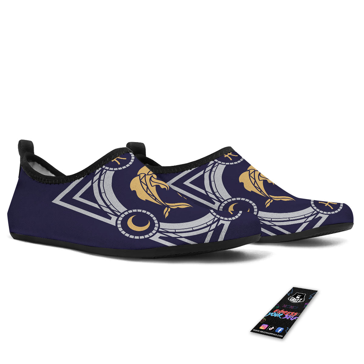 Pisces Sign Horoscope Print Water Shoes-grizzshop