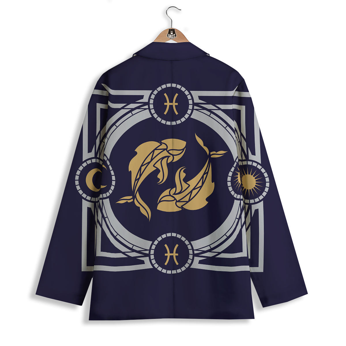 Pisces Sign Horoscope Print Women's Blazer-grizzshop