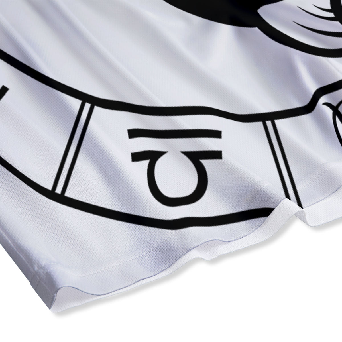 Pisces Sign White And Black Print Mesh Shorts