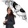 Pisces Sign White And Black Print Umbrella-grizzshop