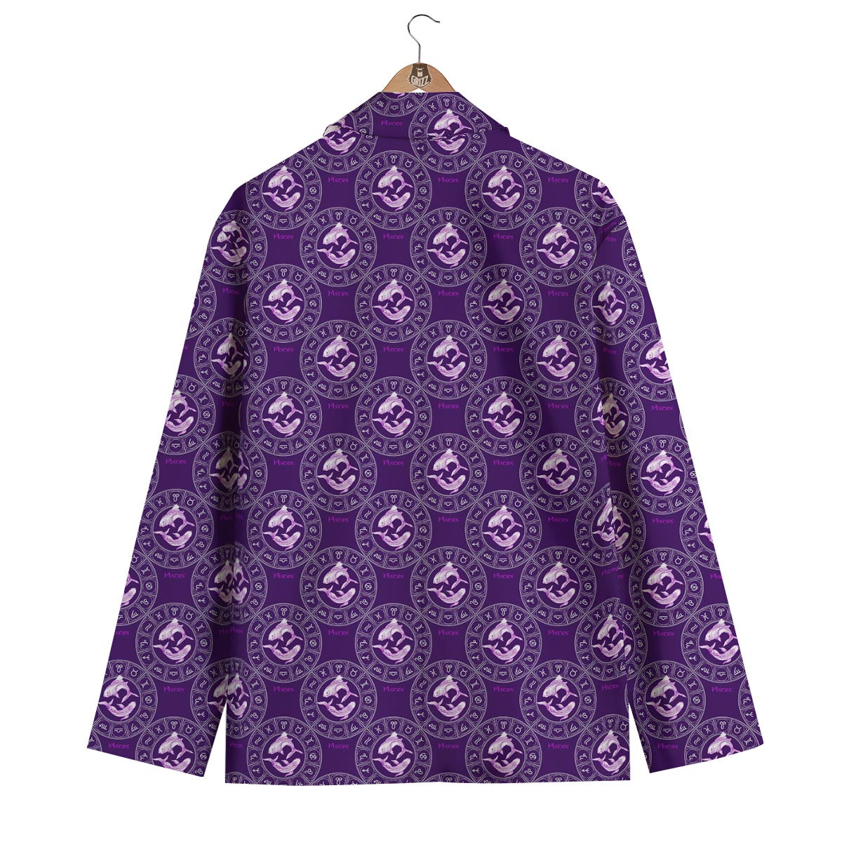 Pisces Zodiac Pattern Print Men's Blazer-grizzshop