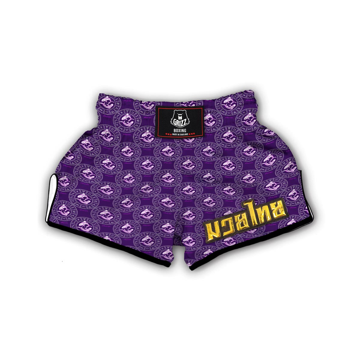 Pisces Zodiac Pattern Print Muay Thai Boxing Shorts-grizzshop