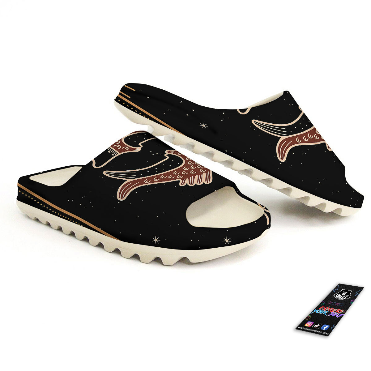 Pisces Constellation Print Sandals-grizzshop