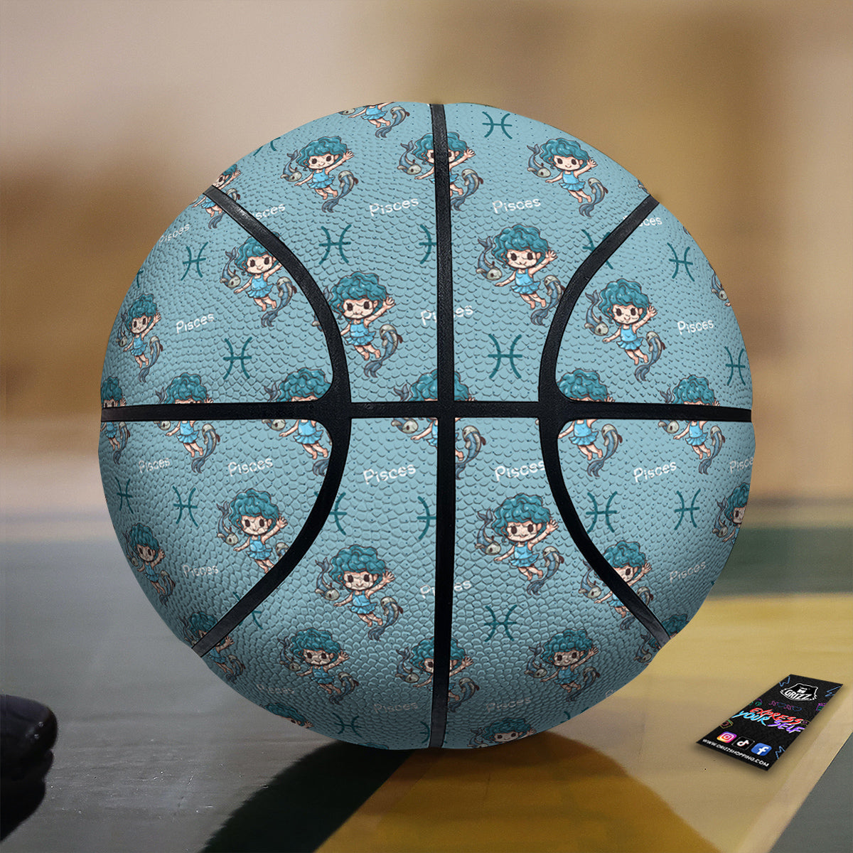 Psychedelic Multicolor Print Basketball