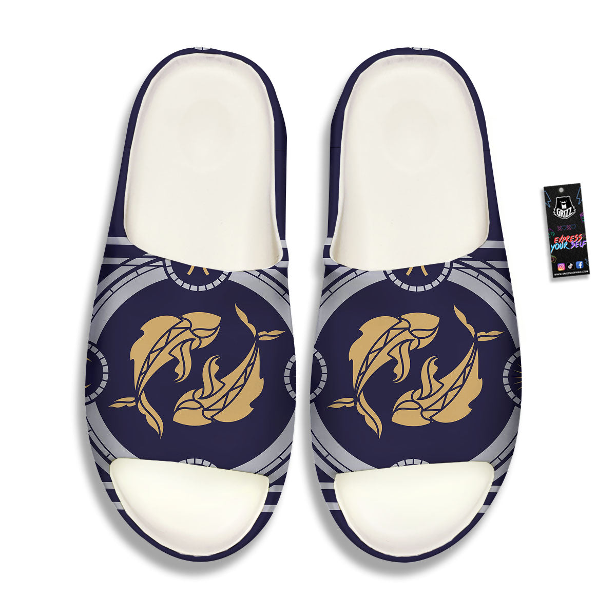 Pisces Sign Horoscope Print Sandals-grizzshop