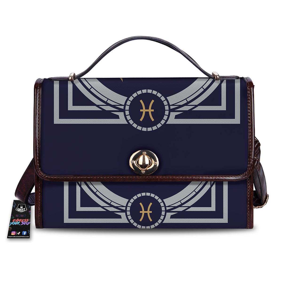 Pisces Sign Horoscope Print Women's Satchel Bag