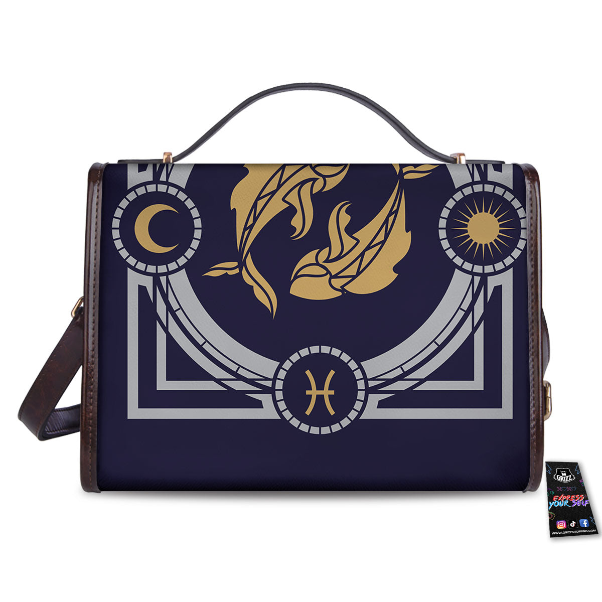 Pisces Sign Horoscope Print Women's Satchel Bag