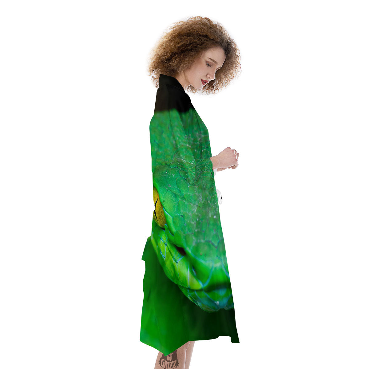 Pit Viper Green Print Kimono-grizzshop