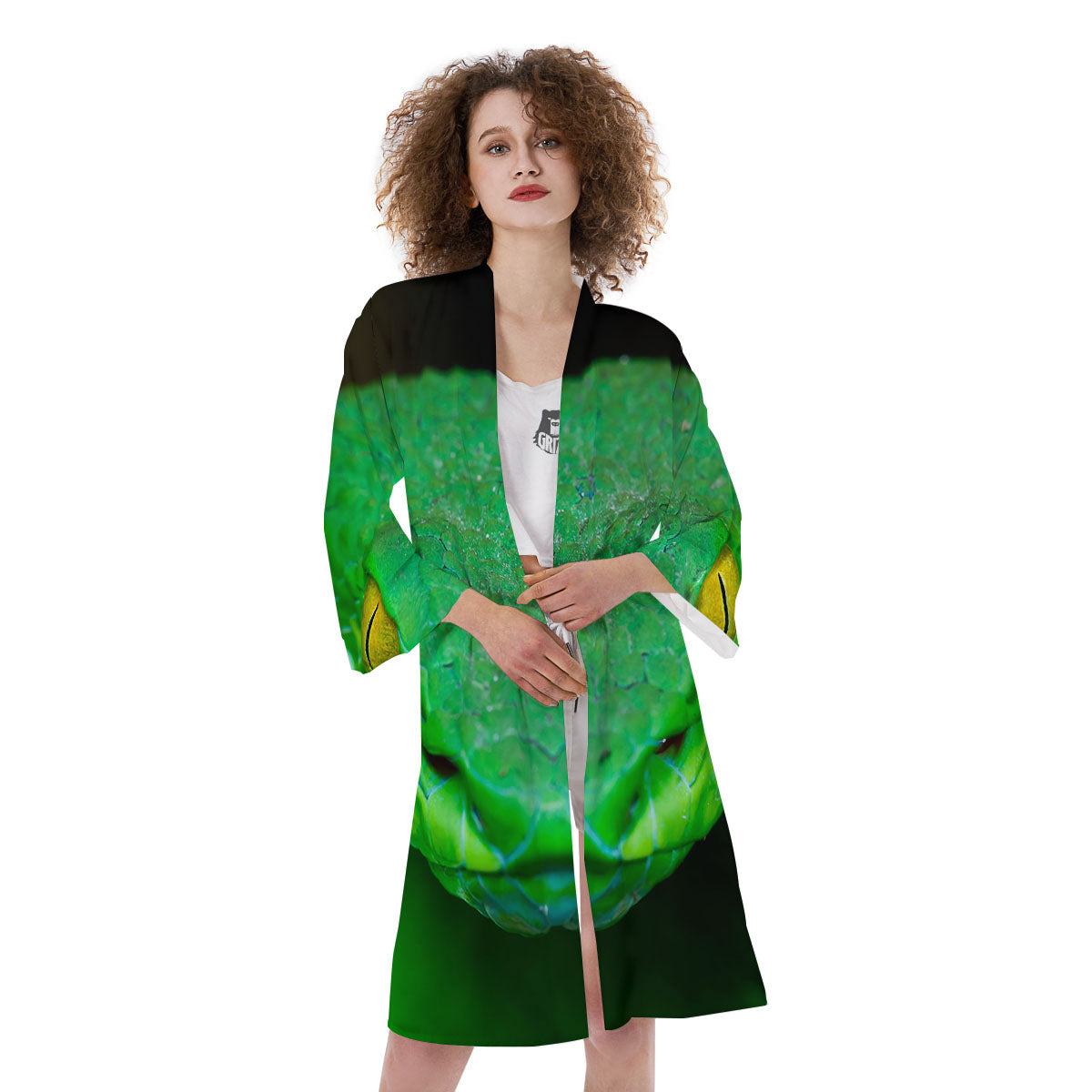 Pit Viper Green Print Kimono-grizzshop
