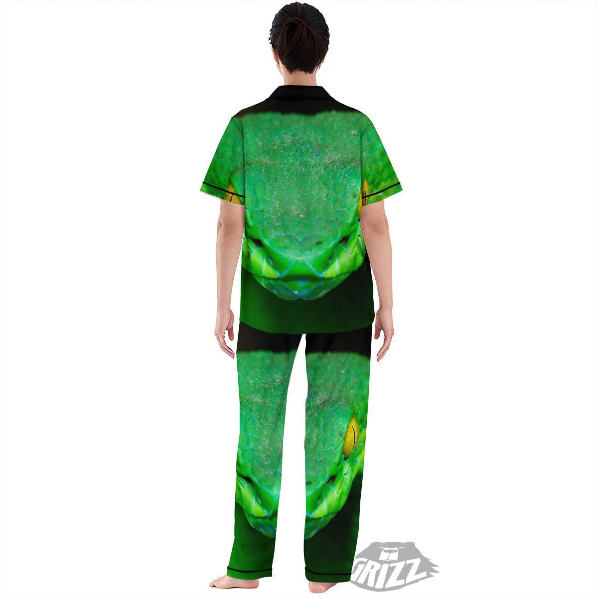 Pit Viper Green Print Women's Pajamas Set-grizzshop