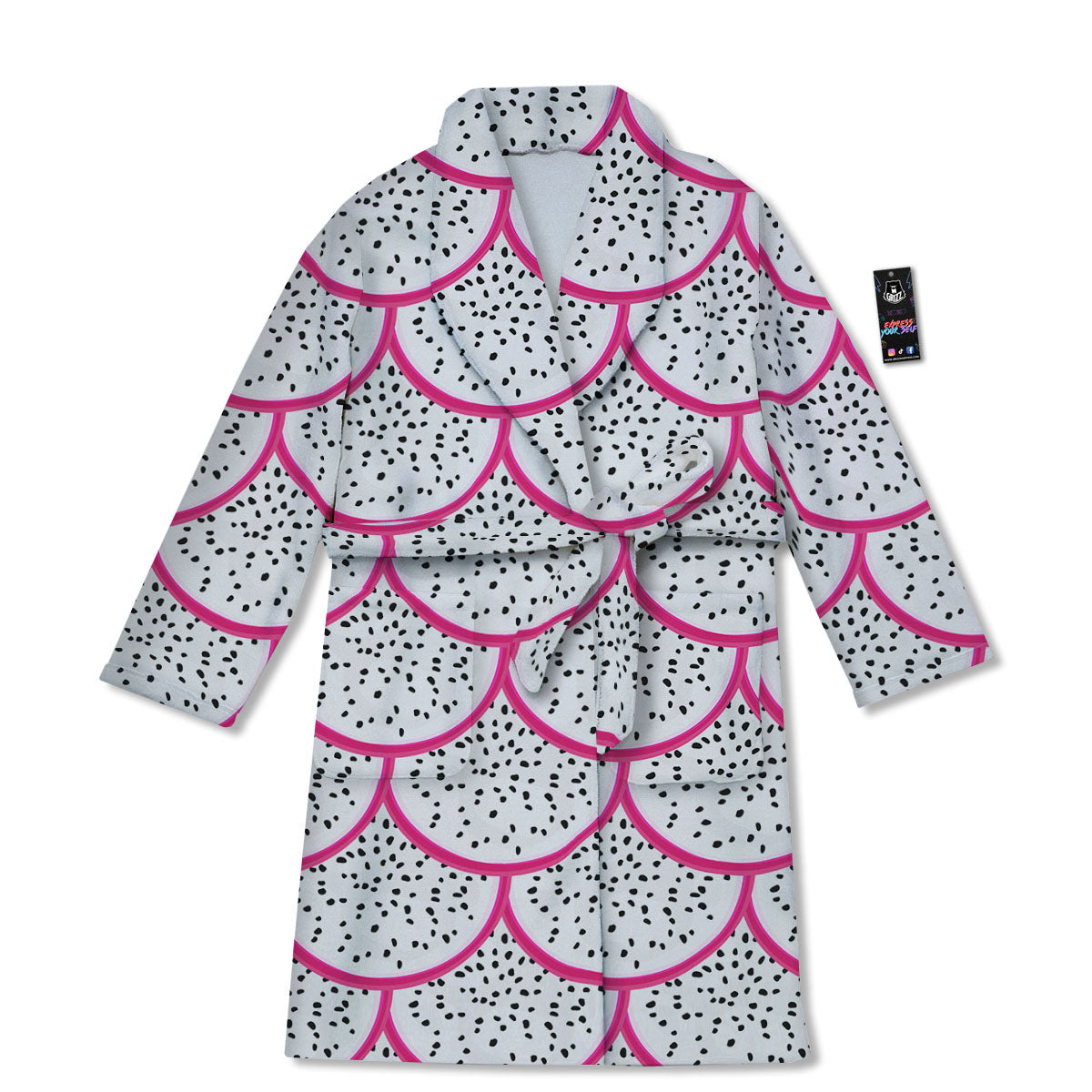 Pitaya Pattern Print Bathrobe-grizzshop