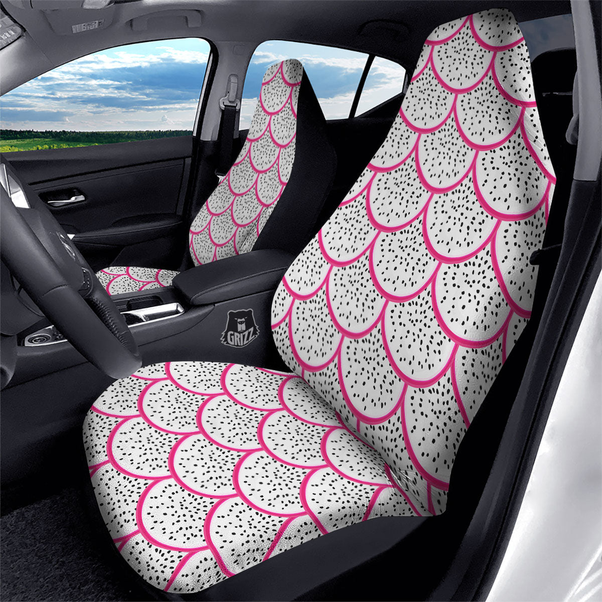 Pitaya Pattern Print Car Seat Covers-grizzshop