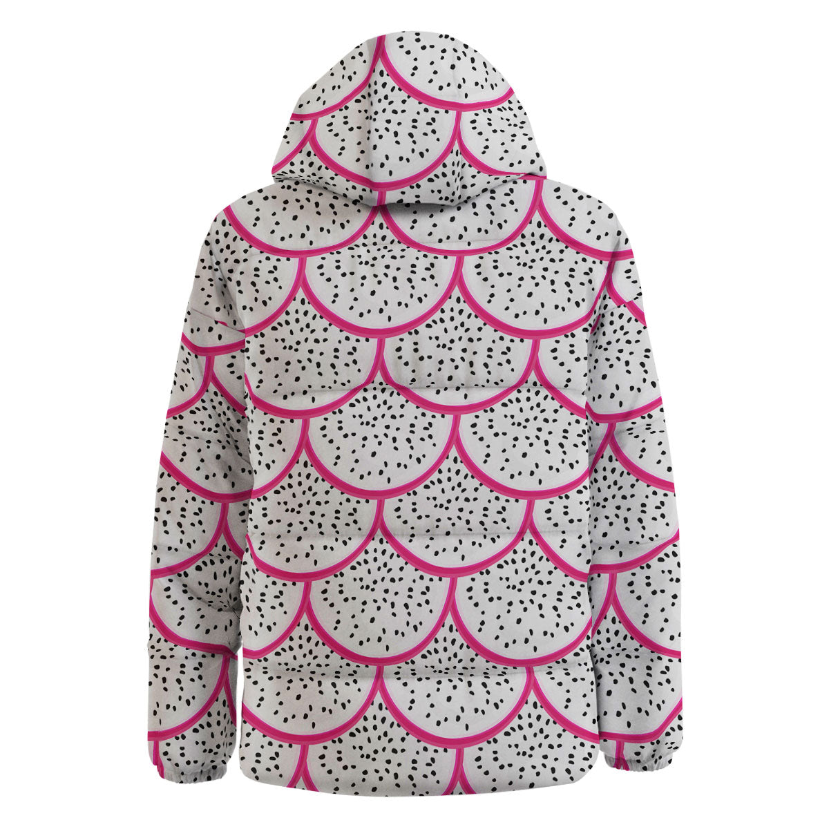 Pitaya Pattern Print Down Jacket-grizzshop