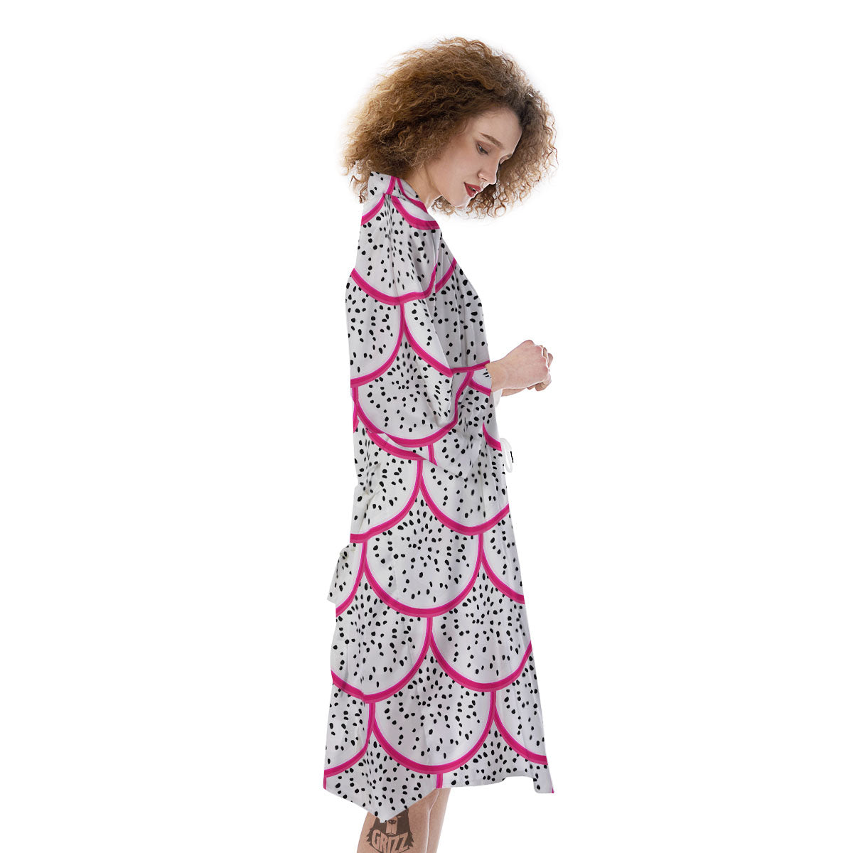 Pitaya Pattern Print Kimono-grizzshop
