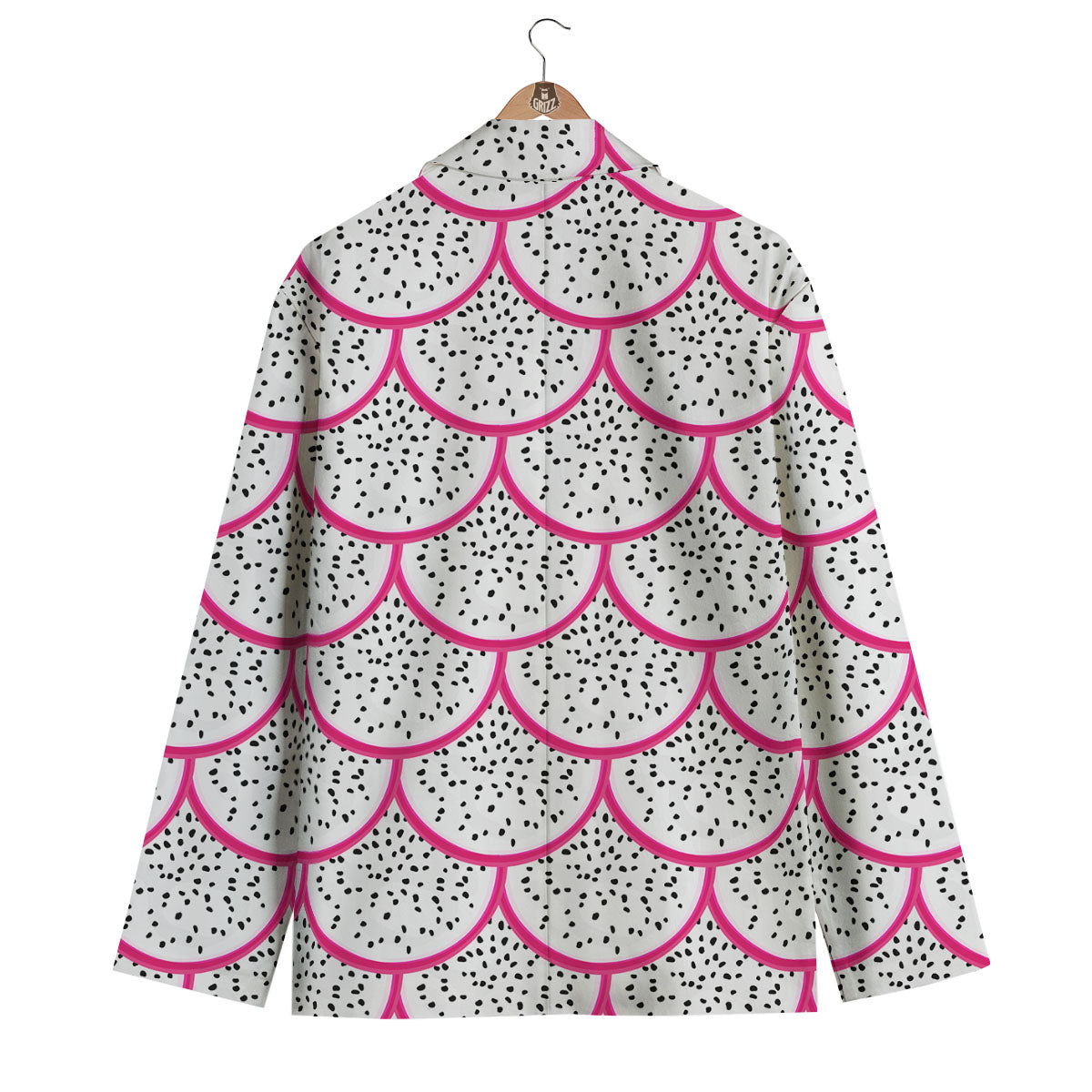 Pitaya Pattern Print Men's Blazer-grizzshop
