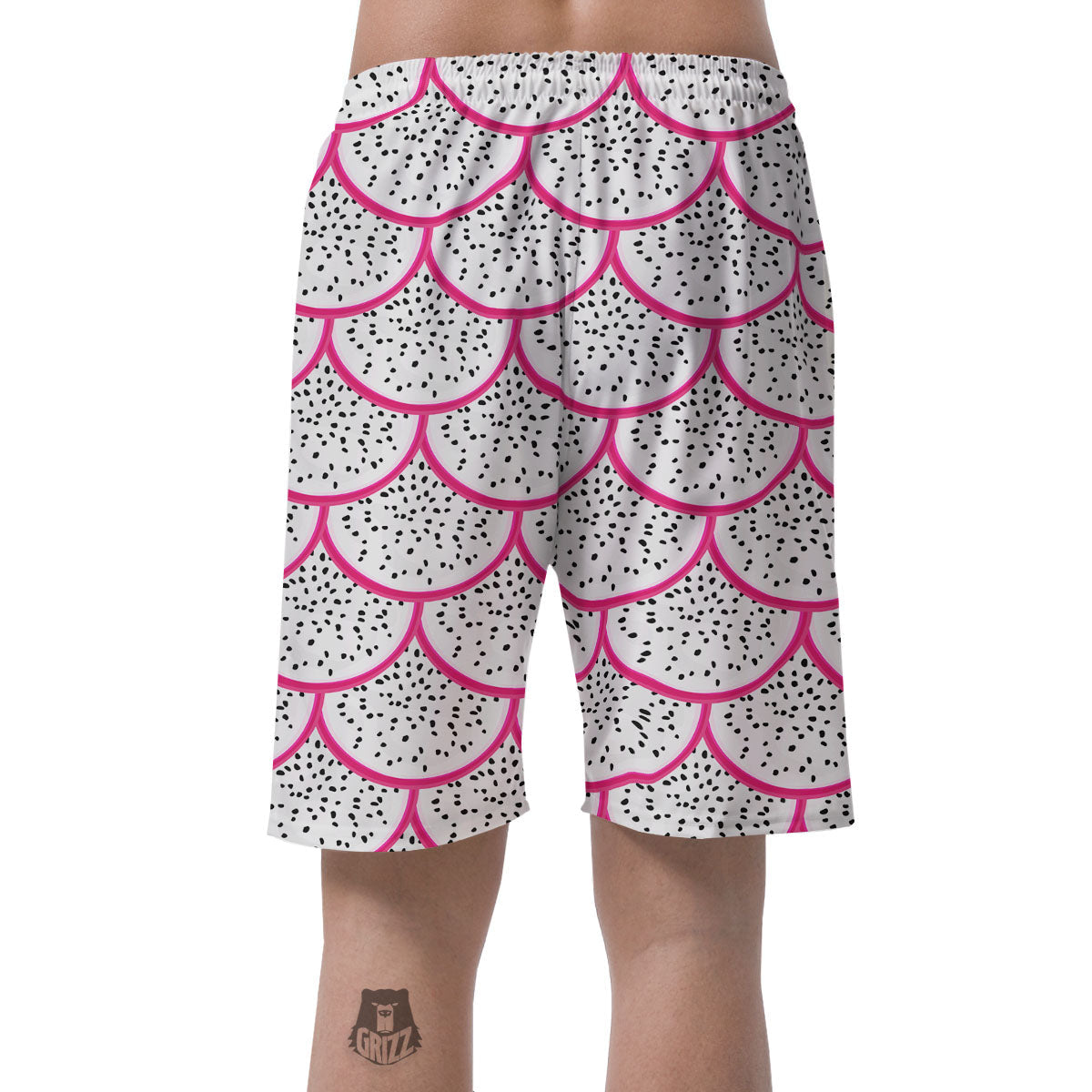 Pitaya Pattern Print Men's Shorts-grizzshop