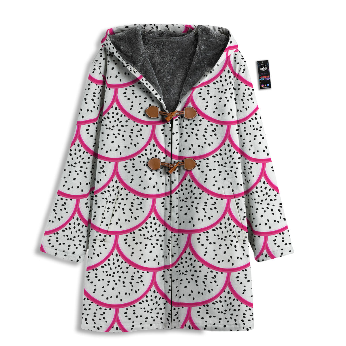 Pitaya Pattern Print Men's Windbreaker Jacket-grizzshop