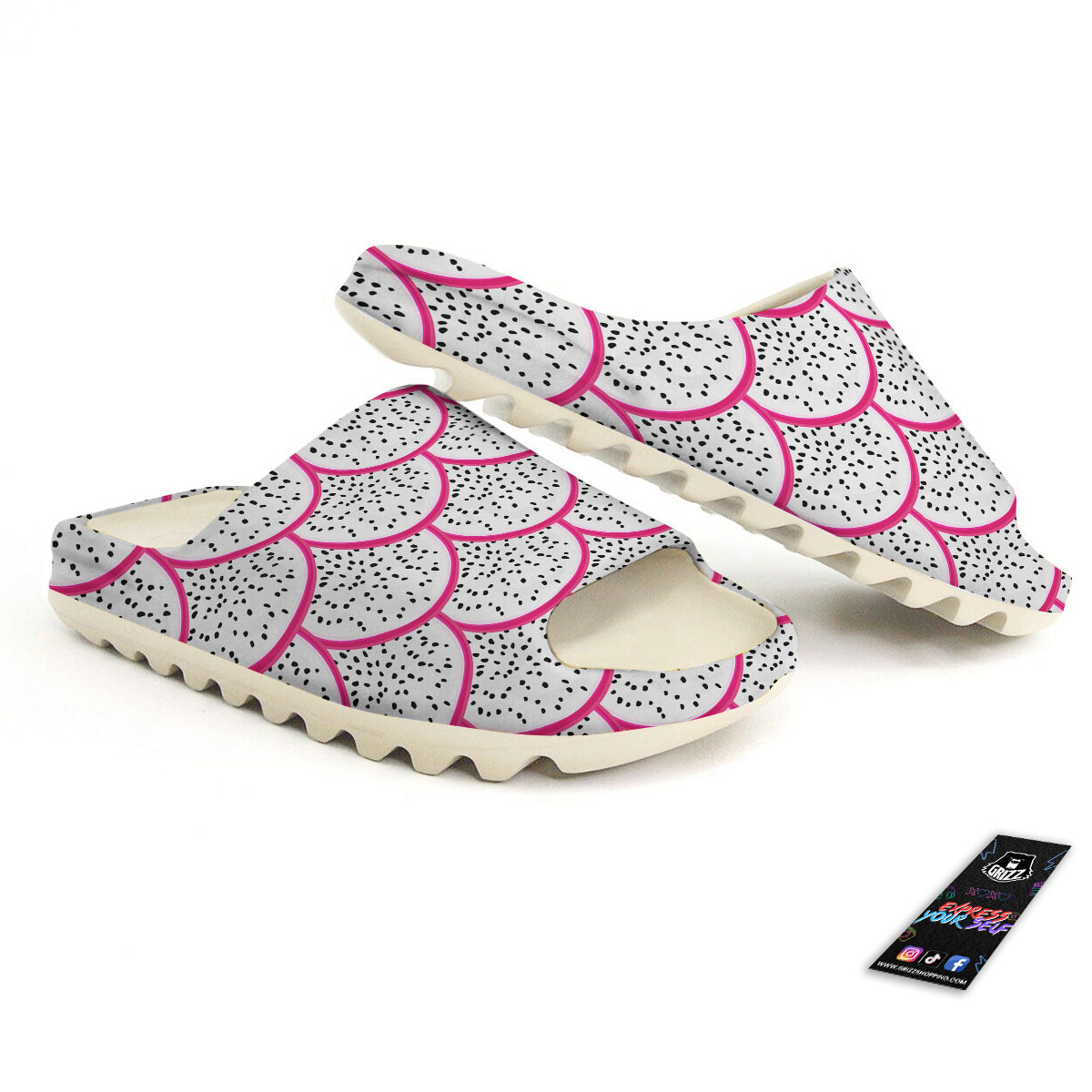 Pitaya Pattern Print Sandals-grizzshop