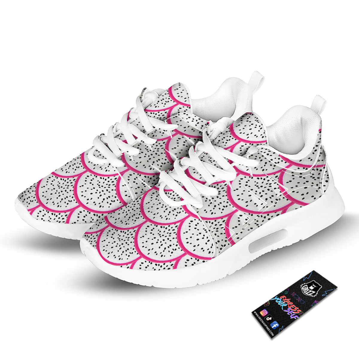 Pitaya Pattern Print Tennis Shoes-grizzshop