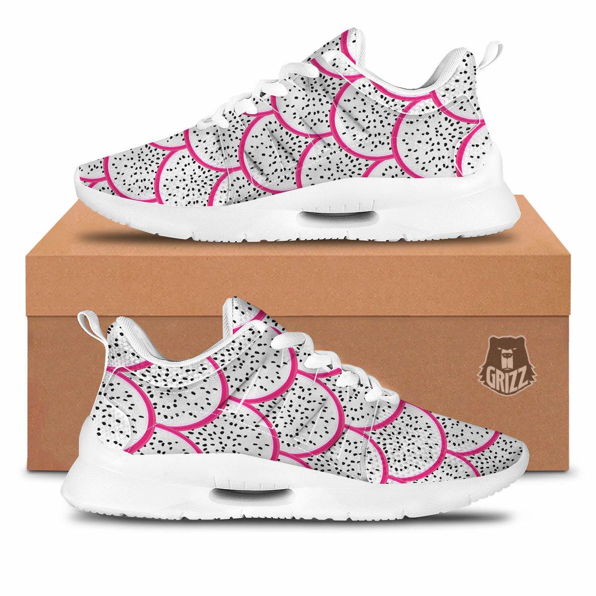 Pitaya Pattern Print Tennis Shoes-grizzshop