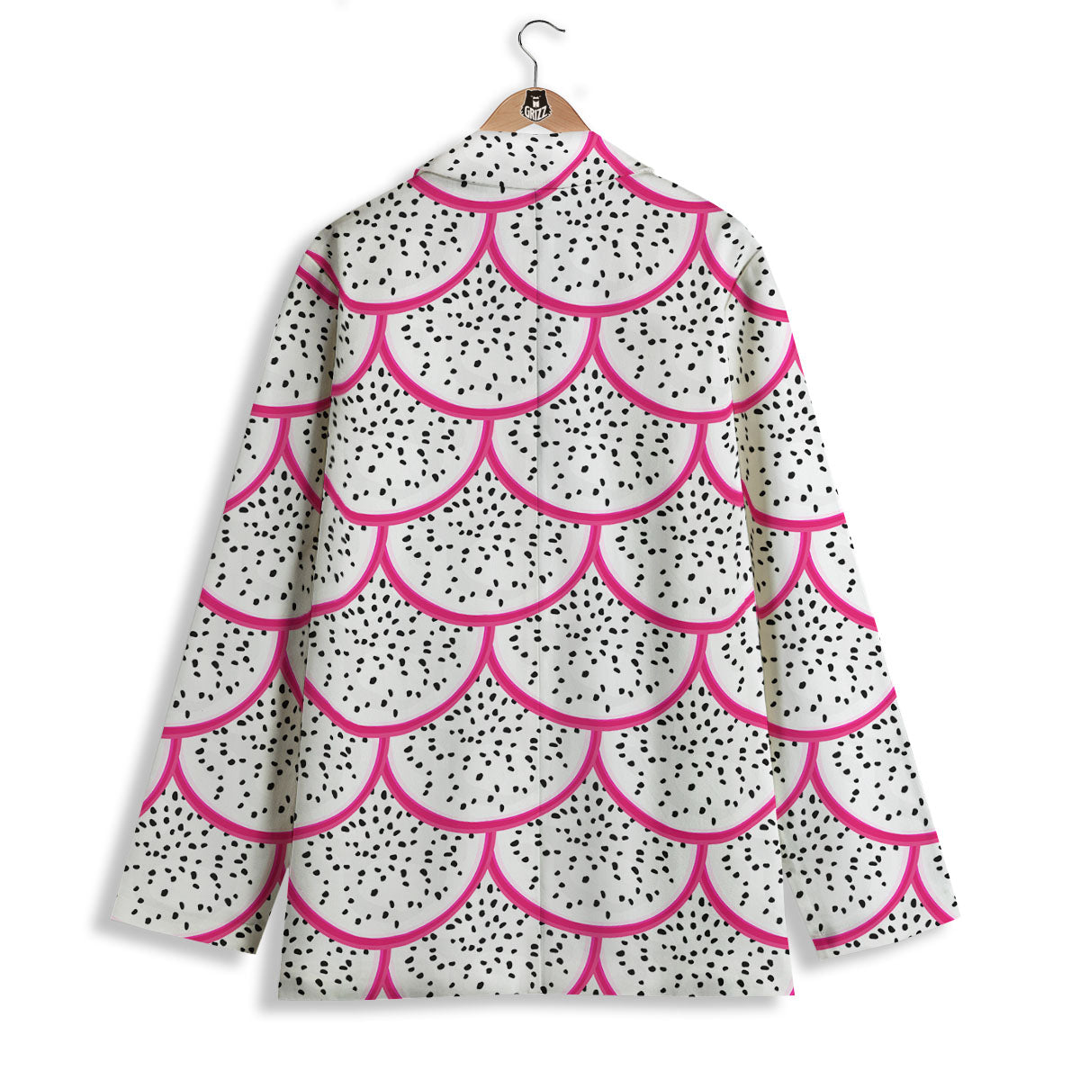 Pitaya Pattern Print Women's Blazer-grizzshop