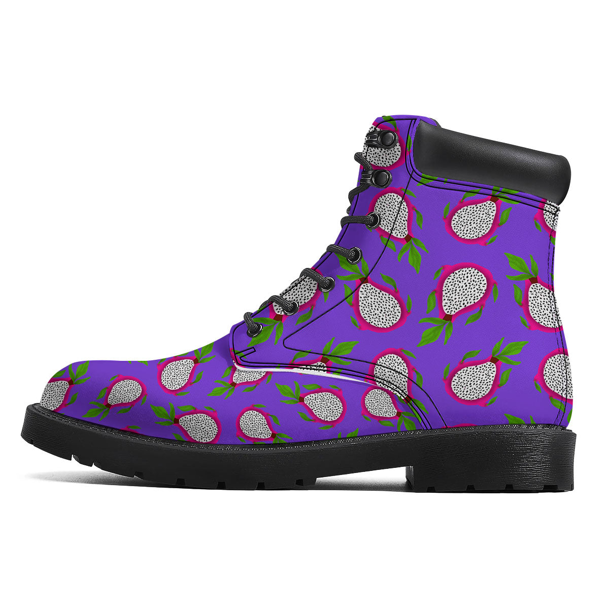 Pitaya Purple Print Pattern Boots-grizzshop