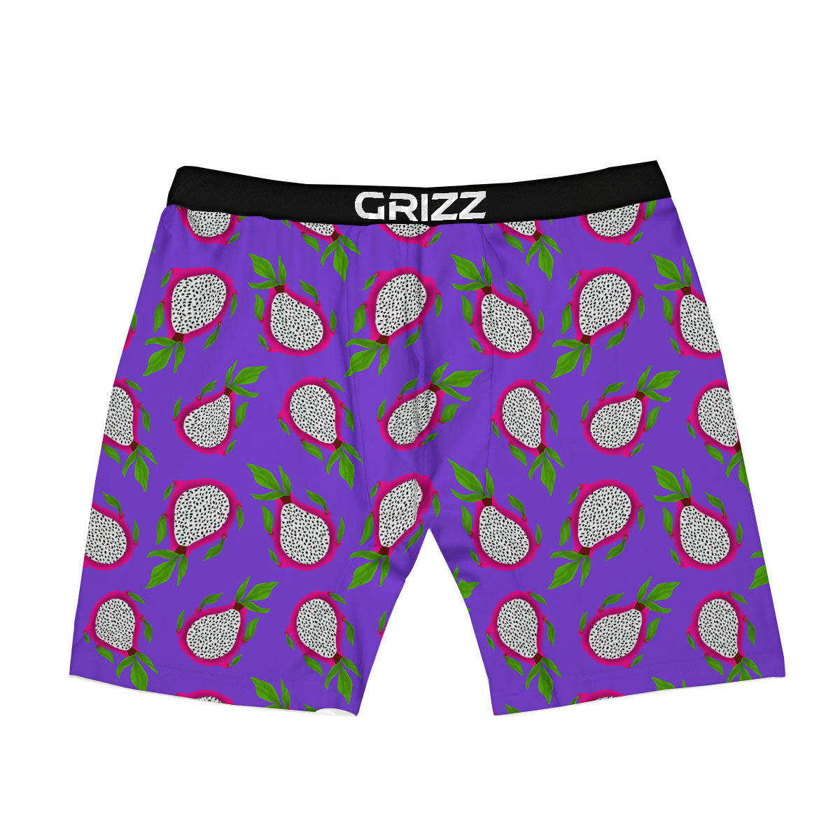 Pitaya Purple Print Pattern Boxer Briefs-grizzshop