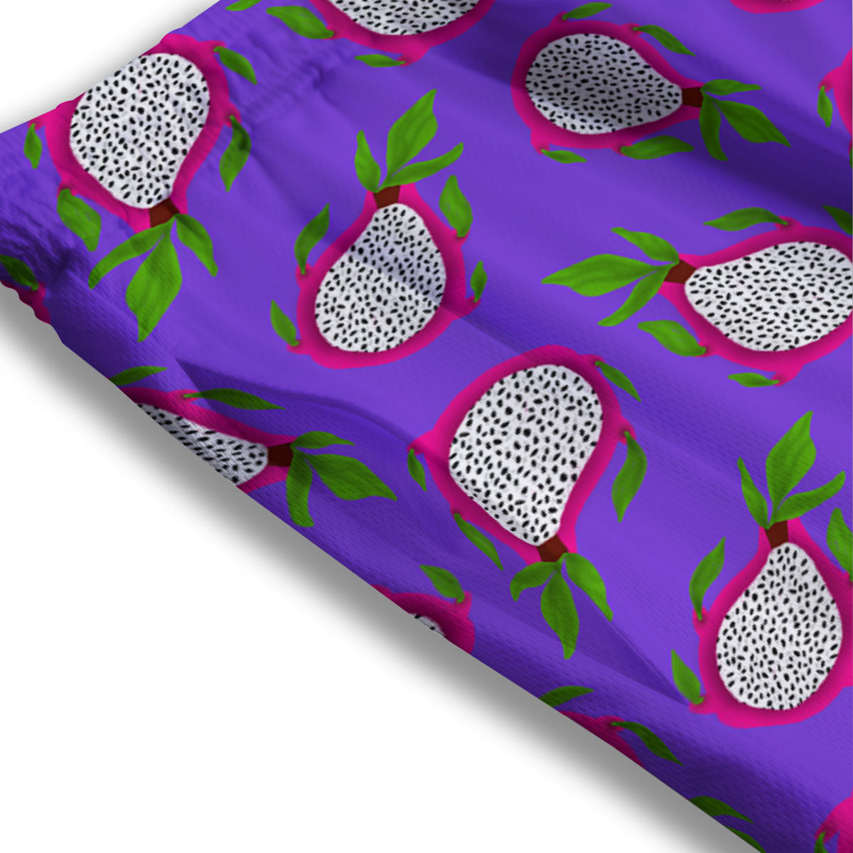 Pitaya Purple Print Pattern Mesh Shorts-grizzshop