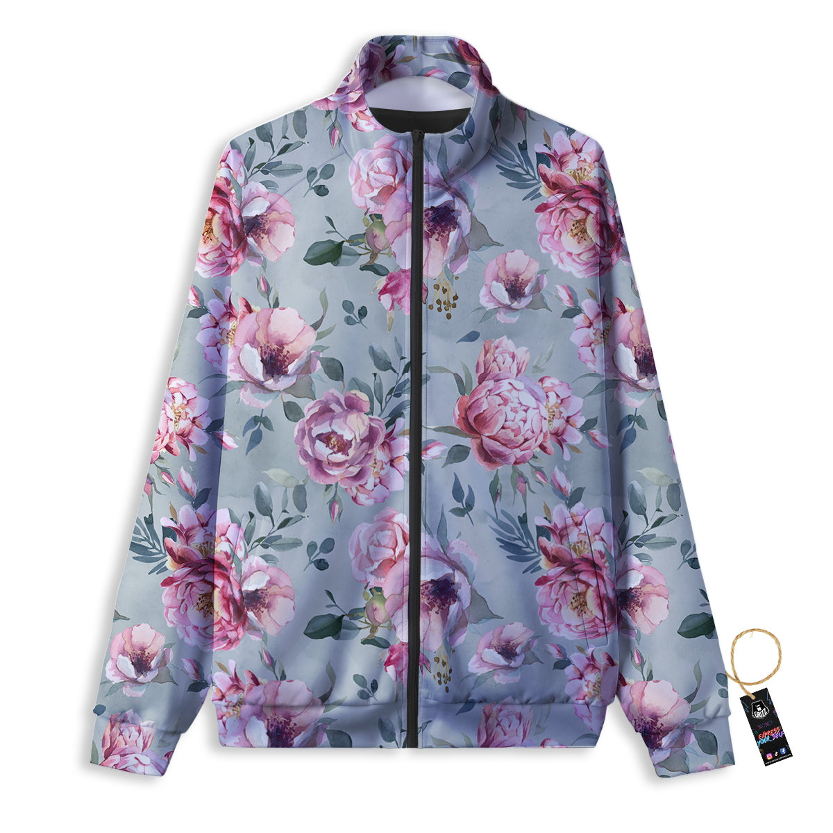 Pitaya Purple Print Pattern Track Jacket-grizzshop