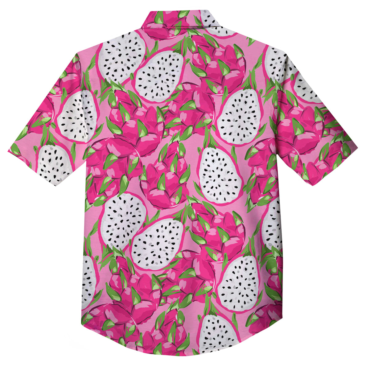 Pitaya Tropical Print Pattern Button Up Shirt-grizzshop