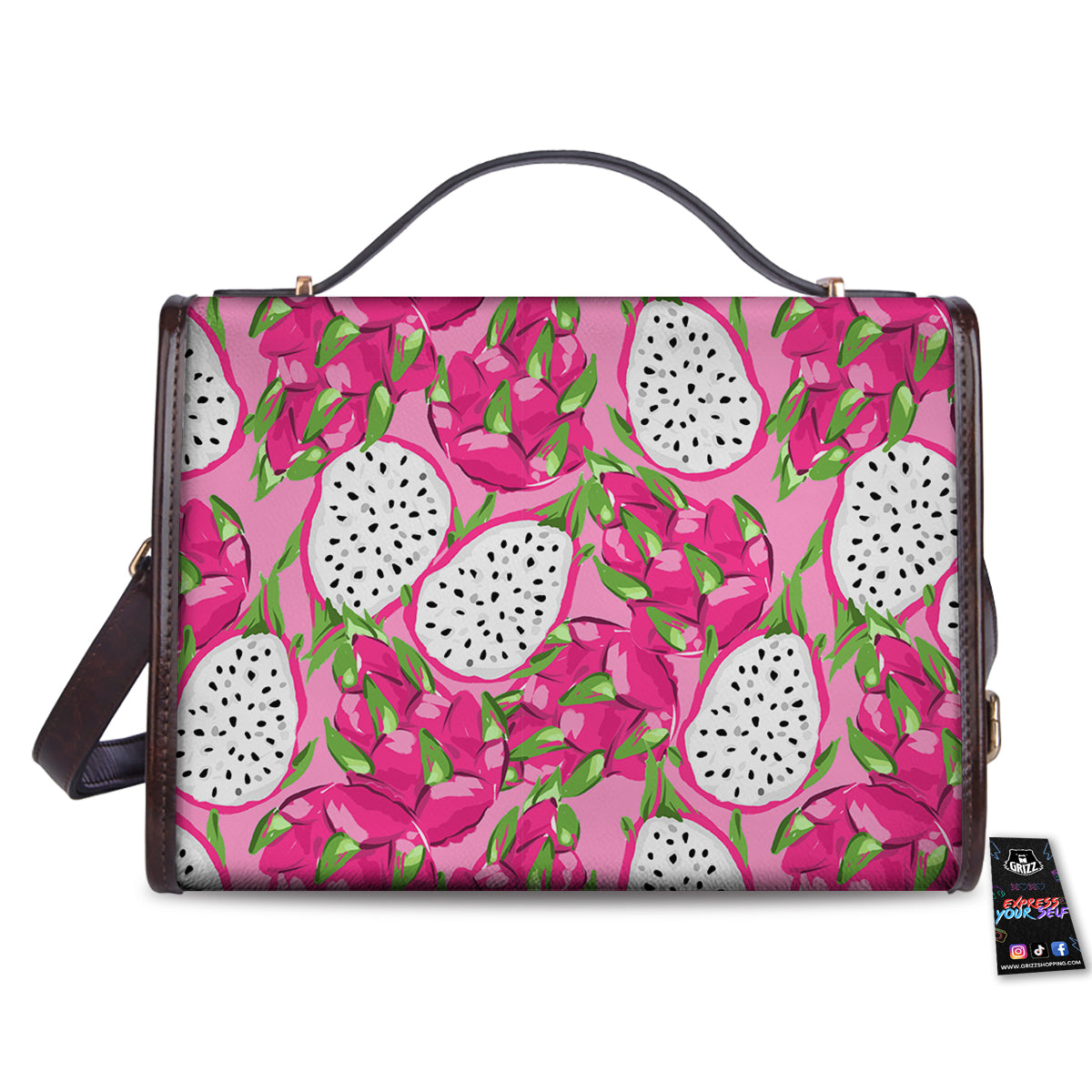 Pitaya Tropical Print Pattern Women's Satchel Bag-grizzshop
