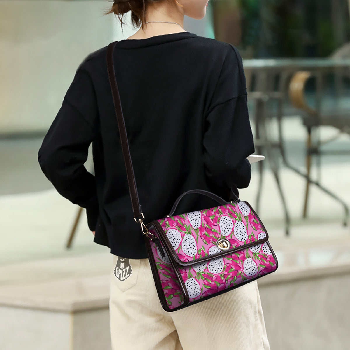 Pitaya Tropical Print Pattern Women's Satchel Bag-grizzshop