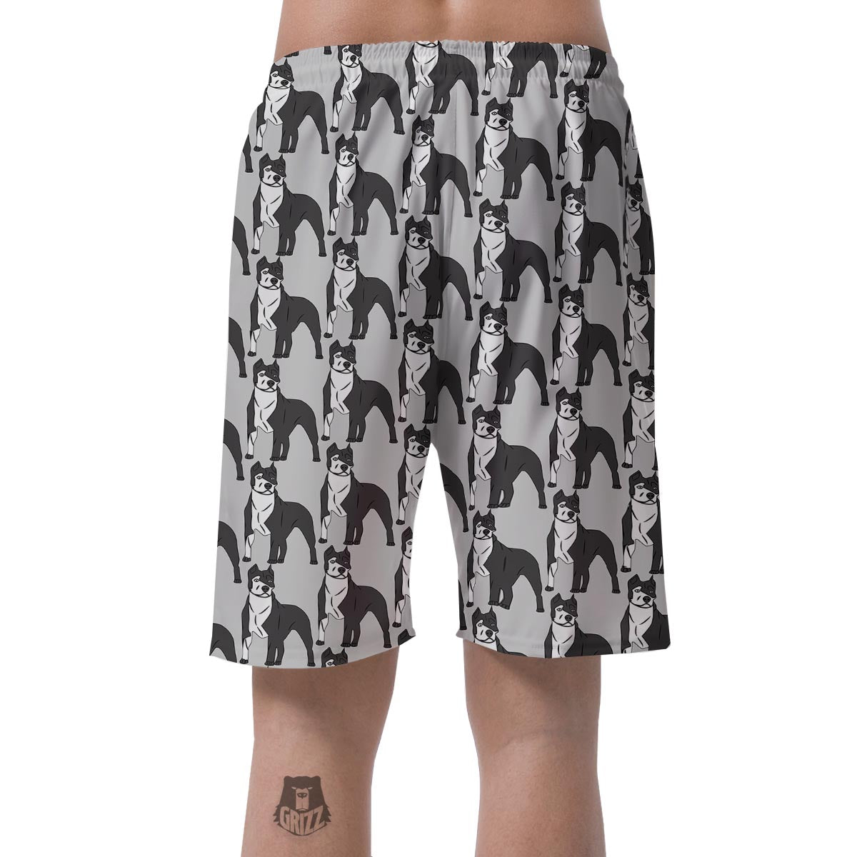 Pitbull Print Men's Shorts-grizzshop