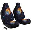 Pixel 8 Bit Meteorite Burnning Print Car Seat Covers-grizzshop