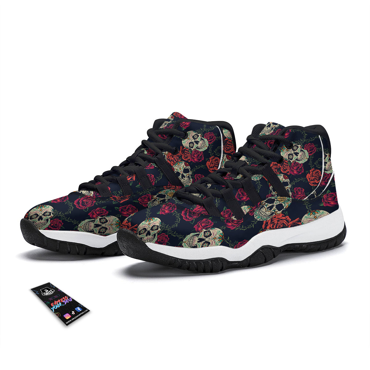Pixel Art 8 Bit Pink Print Pattern Black Bball Shoes-grizzshop
