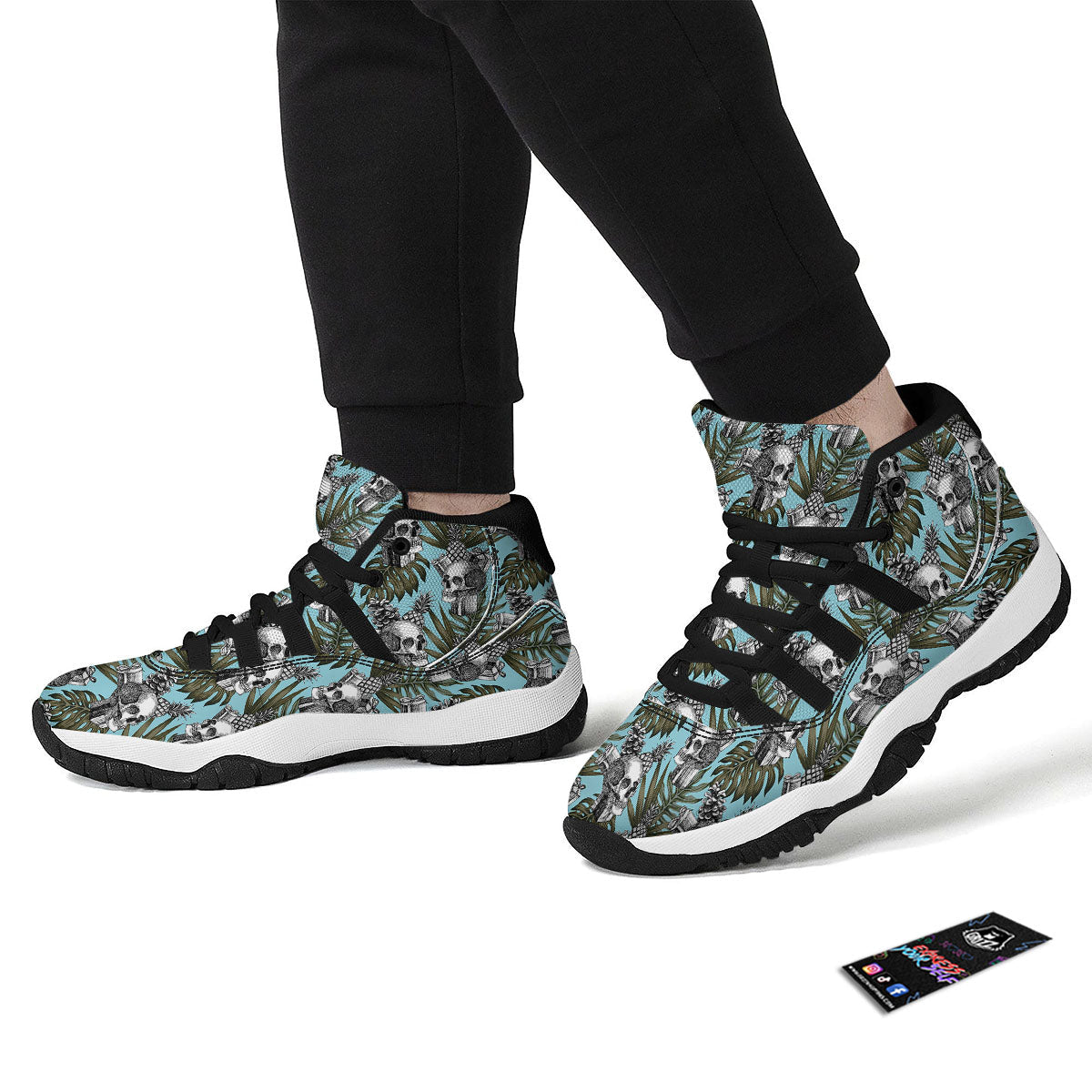 Pixel Art 8 Bit Retro Cartoon Print Pattern Black Bball Shoes-grizzshop