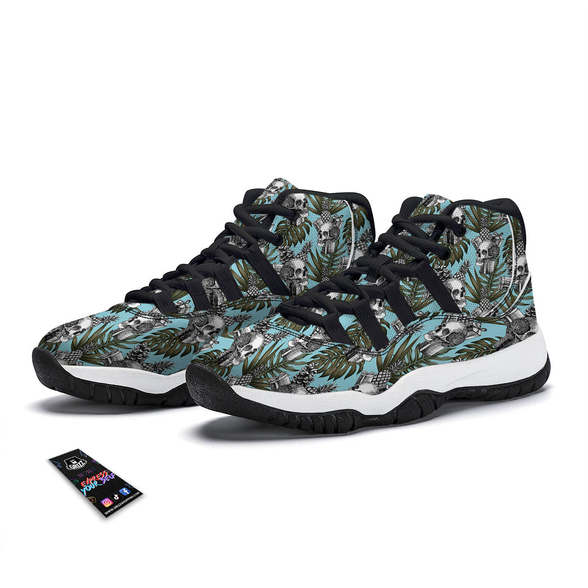 Pixel Art 8 Bit Retro Cartoon Print Pattern Black Bball Shoes-grizzshop