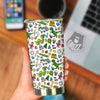 Pixel Art 8 Bit Retro Cartoon Print Pattern Tumbler-grizzshop